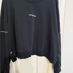 New Balance Women's Classic Black Crew Neck Sweater